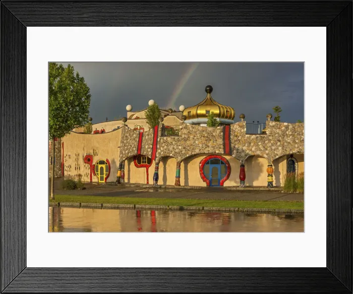 Framed Print : Switzerland, Canton St. Gallen, Market Hall, Architect Friedensreich Hundertwasser Framed Print : Switzerland, Canton St. Gallen, Market Hall, Architect Friedensreich Hundertwasser
