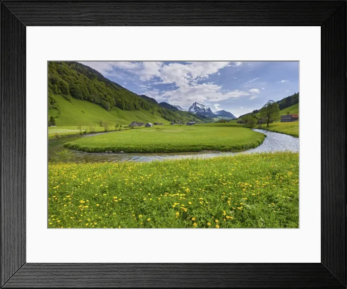 Framed Print : Switzerland, Canton St. Gallen, Toggenburg, Thur Framed Print : Switzerland, Canton St. Gallen, Toggenburg, Thur