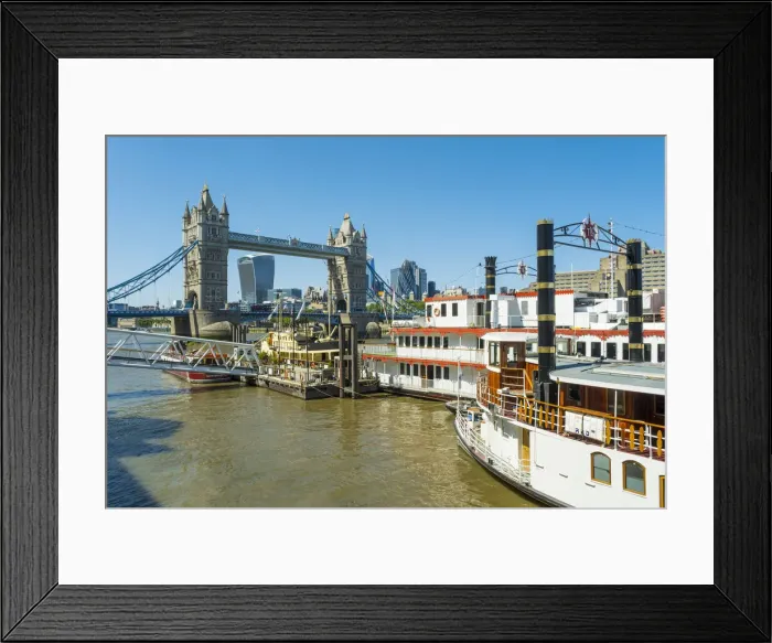 Framed Print : Tower Bridge from Butlers Wharf, London, England, UK Framed Print : Tower Bridge from Butlers Wharf, London, England, UK