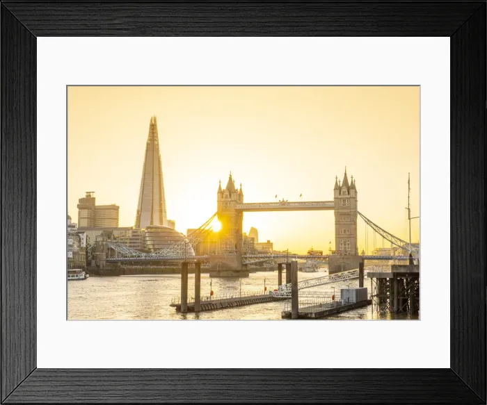 Framed Print : Tower Bridge and The Shard, River Thames, London, England, UK Framed Print : Tower Bridge and The Shard, River Thames, London, England, UK