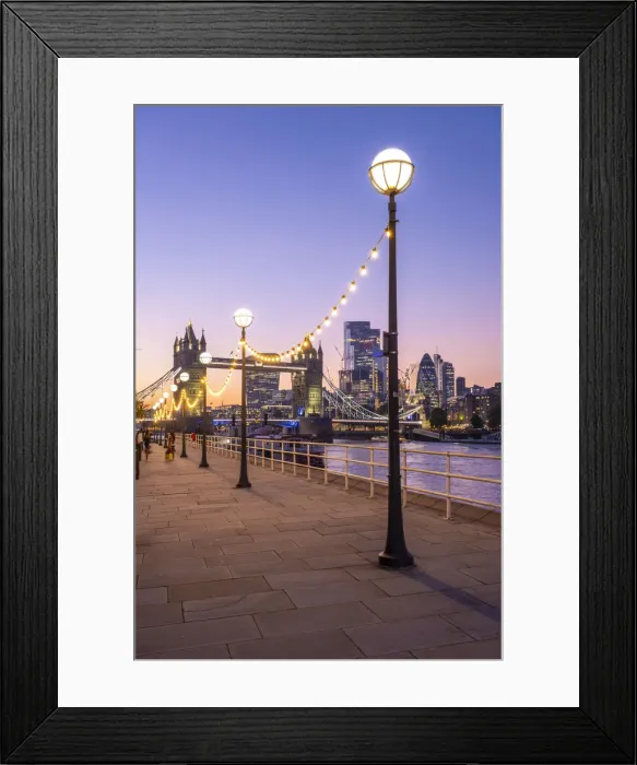 Framed Print : Tower Bridge and River Thames from Butlers Wharf, London, England, UK Framed Print : Tower Bridge and River Thames from Butlers Wharf, London, England, UK