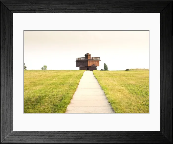 Framed Print : USA, North Dakota, Bismarck, Mandan, Fort Abraham Lincoln State Park, Blockhouse Framed Print : USA, North Dakota, Bismarck, Mandan, Fort Abraham Lincoln State Park, Blockhouse