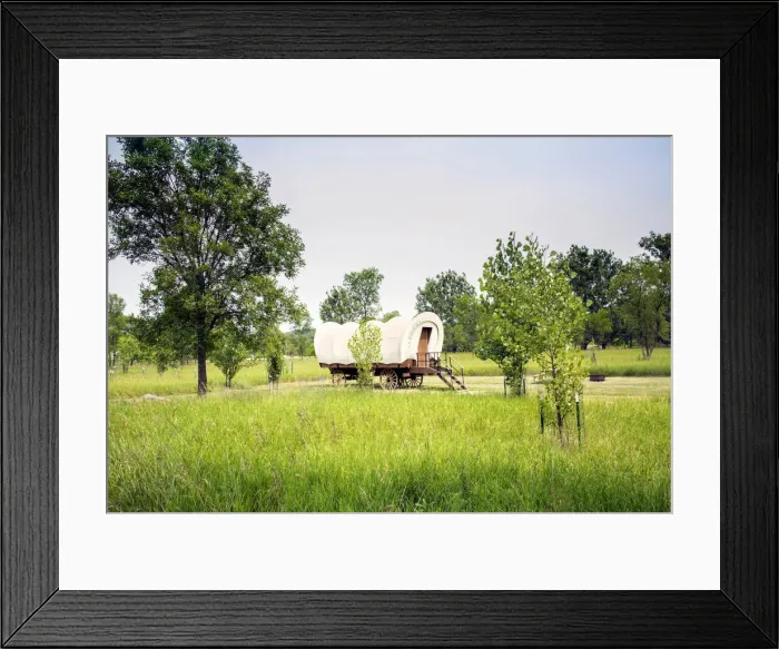 Framed Print : USA, North Dakota, Fort Ransom State Park, 1860s Military Fort, Covered Wagon Framed Print : USA, North Dakota, Fort Ransom State Park, 1860s Military Fort, Covered Wagon