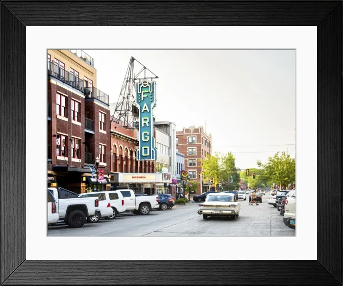 Framed Print : USA, North Dakota, Fargo, Historic Fargo Theatre, Broadway, Downtown
