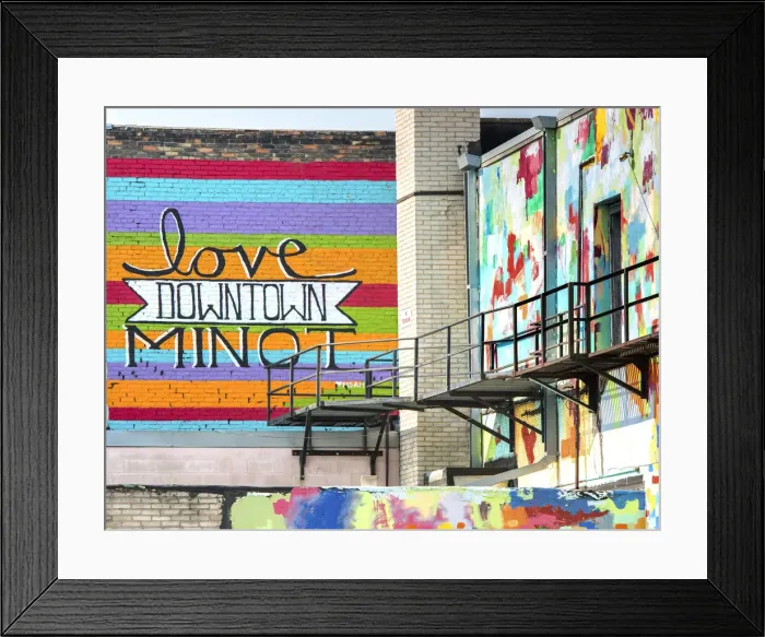 Framed Print : USA, North Dakota, Minot, Mural