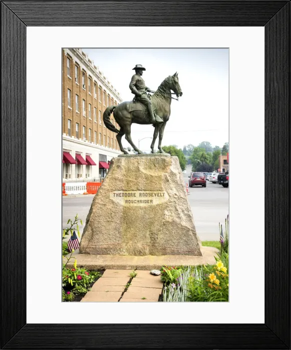 Framed Print : USA, North Dakota, Mandan, Statue Of Theodore Roosevelt Framed Print : USA, North Dakota, Mandan, Statue Of Theodore Roosevelt
