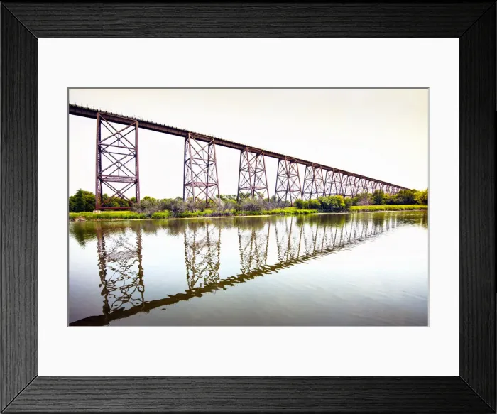 Framed Print : USA, North Dakota, Valley City, High Line Railroad Bridge, Hi-Line Framed Print : USA, North Dakota, Valley City, High Line Railroad Bridge, Hi-Line