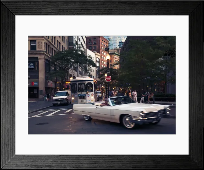 Framed Print : Street in Boston. Massachusetts. USA Framed Print : Street in Boston. Massachusetts. USA