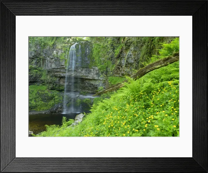 Framed Print : Henrhyd Falls, Brecon Beacons National Park, Powys, Wales