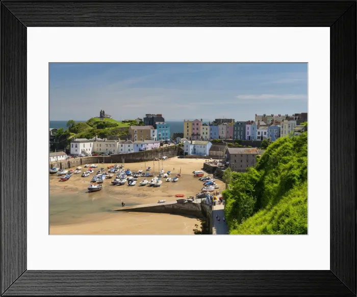 Framed Print : Tenby Harbour, Pembrokeshire, Wales Framed Print : Tenby Harbour, Pembrokeshire, Wales