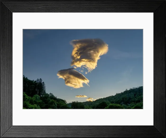 Framed Print : Unusual Clouds at Sunset, Betws-y-Coed, Caernarfonshire, Wales Framed Print : Unusual Clouds at Sunset, Betws-y-Coed, Caernarfonshire, Wales