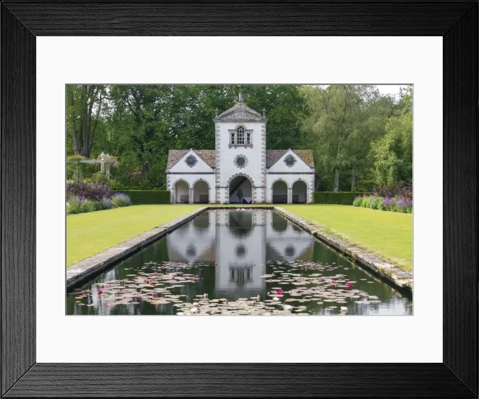 Framed Print : The Pin Mill & Lily Pond, Bodnant Gardens, near Tal-y-Cafn, Conwy, Wales Framed Print : The Pin Mill & Lily Pond, Bodnant Gardens, near Tal-y-Cafn, Conwy, Wales