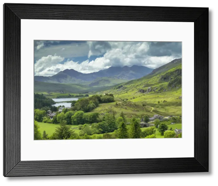 Framed Print : View over Capel Curig, Snowdonia National Park, North Wales