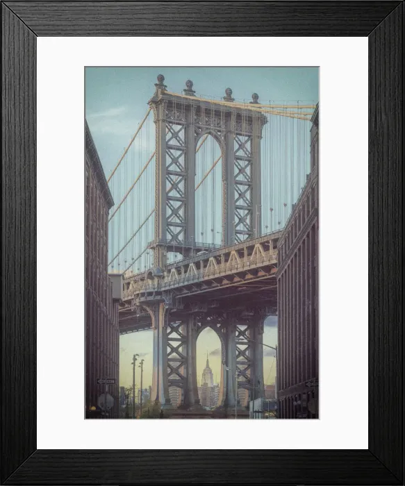 Framed Print : USA, New York, Brooklyn, Dumbo, Manhattan Bridge and Empire State Building Framed Print : USA, New York, Brooklyn, Dumbo, Manhattan Bridge and Empire State Building