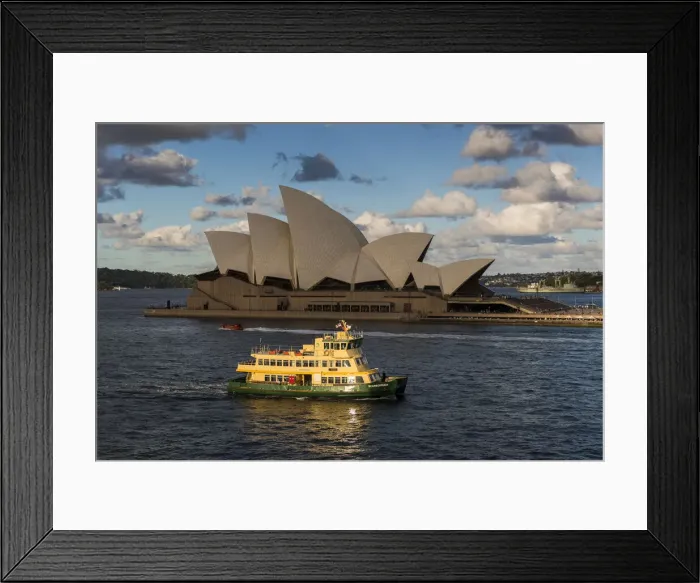 Framed Print : Ferry approaching Circular Quay and Sydney Opera House, Sydney, New South Wales Framed Print : Ferry approaching Circular Quay and Sydney Opera House, Sydney, New South Wales