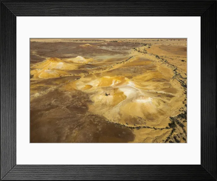 Framed Print : Aerial of Anna Creek Painted Hills, Anna Creek Station, South Australia, Australia