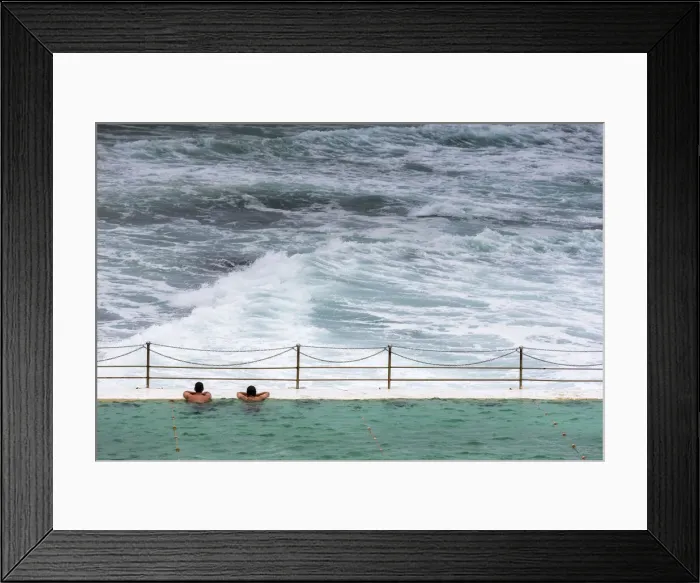 Framed Print : Swimmers in Icebergs Ocean Pool at Bondi Beach, Sydney, New South Wales, Australia Framed Print : Swimmers in Icebergs Ocean Pool at Bondi Beach, Sydney, New South Wales, Australia
