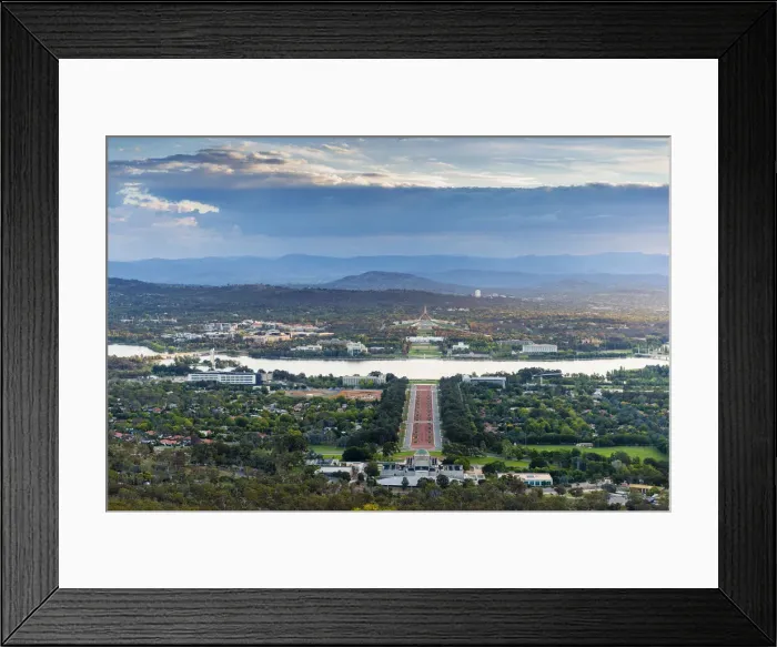 Framed Print : View of Canberra from Mt Canberra, Australian Capital Territory, Australia Framed Print : View of Canberra from Mt Canberra, Australian Capital Territory, Australia