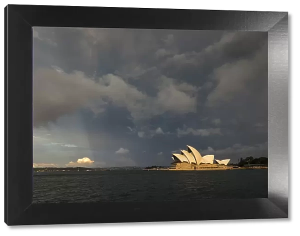 Storm clouds over Sydney Opera House, Sydney, New South Wales, Australia