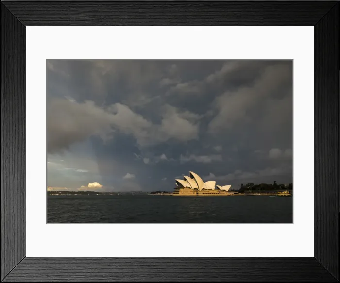 Framed Print : Storm clouds over Sydney Opera House, Sydney, New South Wales, Australia Framed Print : Storm clouds over Sydney Opera House, Sydney, New South Wales, Australia