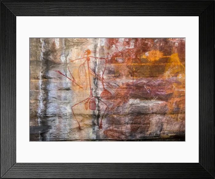 Framed Print : Aboriginal rock art depicting a Mimi Spirit at Ubirr, Kakadu National Park Framed Print : Aboriginal rock art depicting a Mimi Spirit at Ubirr, Kakadu National Park