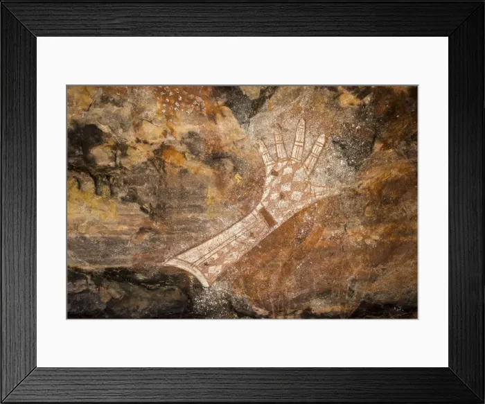 Framed Print : Aboriginal rock art hand stencil at Jacobs Hand rock art site, Arnhem Land Framed Print : Aboriginal rock art hand stencil at Jacobs Hand rock art site, Arnhem Land