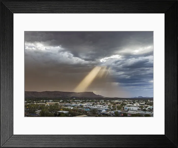 Framed Print : Sandstorm approaching town, Alice Springs, Northern Territory, Australia Framed Print : Sandstorm approaching town, Alice Springs, Northern Territory, Australia