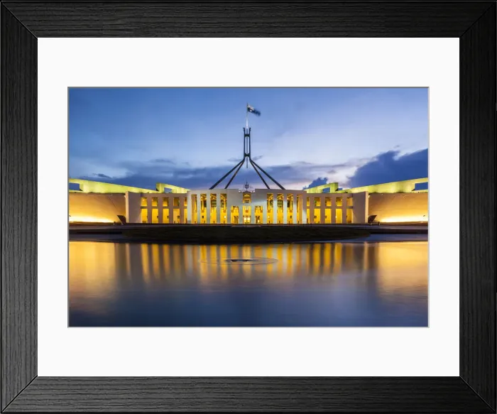 Framed Print : Parliament House at dusk, Canberra, Australian Capital Territory, Australia Framed Print : Parliament House at dusk, Canberra, Australian Capital Territory, Australia