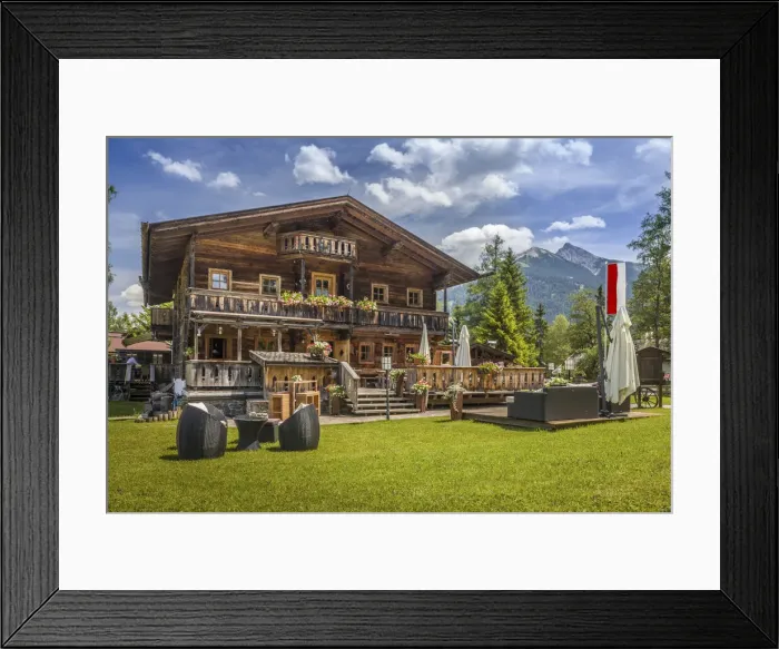 Framed Print : Historic mountain inn near Seefeld in Tirol, Tyrol, Austria Framed Print : Historic mountain inn near Seefeld in Tirol, Tyrol, Austria