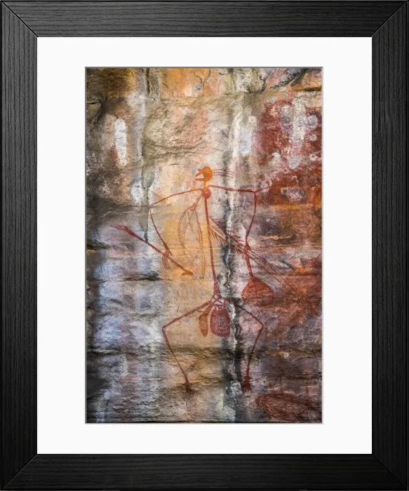 Framed Print : Aboriginal rock art depicting a Mimi Spirit at Ubirr, Kakadu National Park Framed Print : Aboriginal rock art depicting a Mimi Spirit at Ubirr, Kakadu National Park