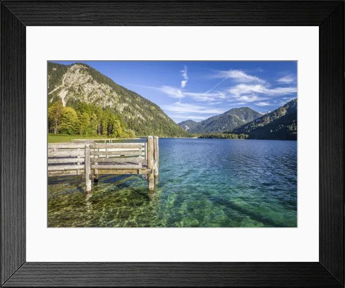 Framed Print : Lake Plansee near Reutte in Tirol, Tyrol, Austria