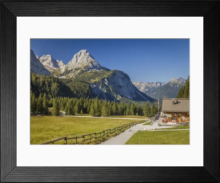 Framed Print : Ehrwalder Alm in the Gais valley above Ehrwald in Tirol, Tyrol, Austria Framed Print : Ehrwalder Alm in the Gais valley above Ehrwald in Tirol, Tyrol, Austria