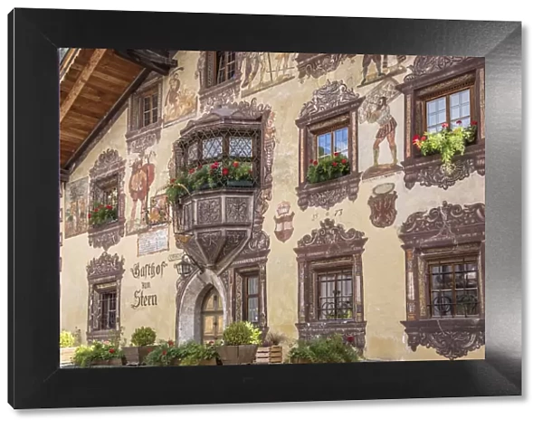 Historic inn zum Stern in Oetz in the Oetz valley, Tyrol, Austria