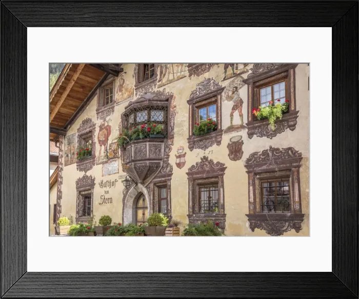 Framed Print : Historic inn zum Stern in Oetz in the Oetz valley, Tyrol, Austria Framed Print : Historic inn zum Stern in Oetz in the Oetz valley, Tyrol, Austria