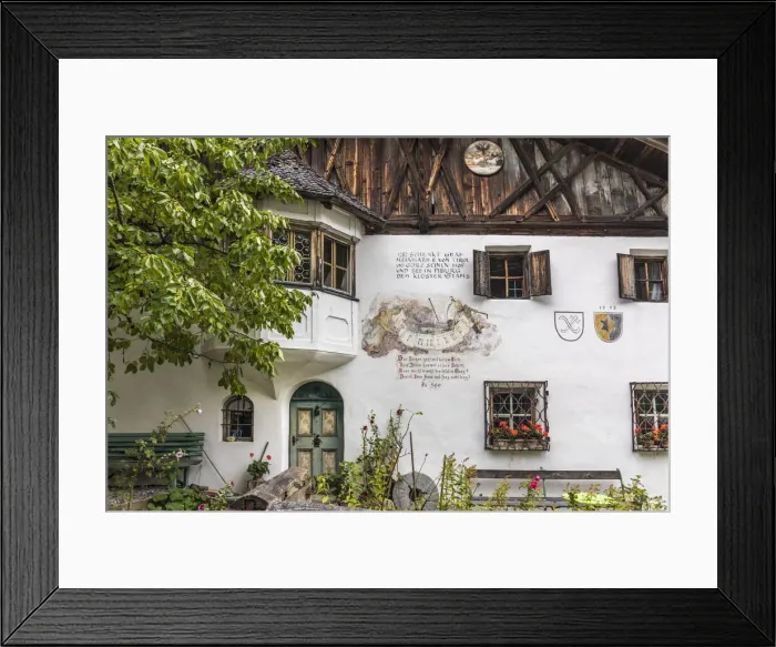 Framed Print : Historic farmhouse in Piburg in the Oetz valley, Tyrol, Austria Framed Print : Historic farmhouse in Piburg in the Oetz valley, Tyrol, Austria