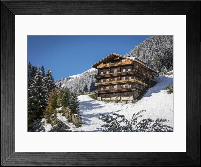 Framed Print : Old mountain farm in the rear Villgraten valley, East Tyrol, Austria Framed Print : Old mountain farm in the rear Villgraten valley, East Tyrol, Austria