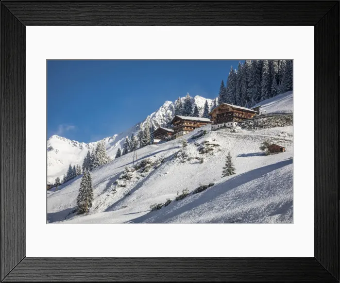 Framed Print : Old mountain farms in the rear Villgraten valley, East Tyrol, Austria Framed Print : Old mountain farms in the rear Villgraten valley, East Tyrol, Austria