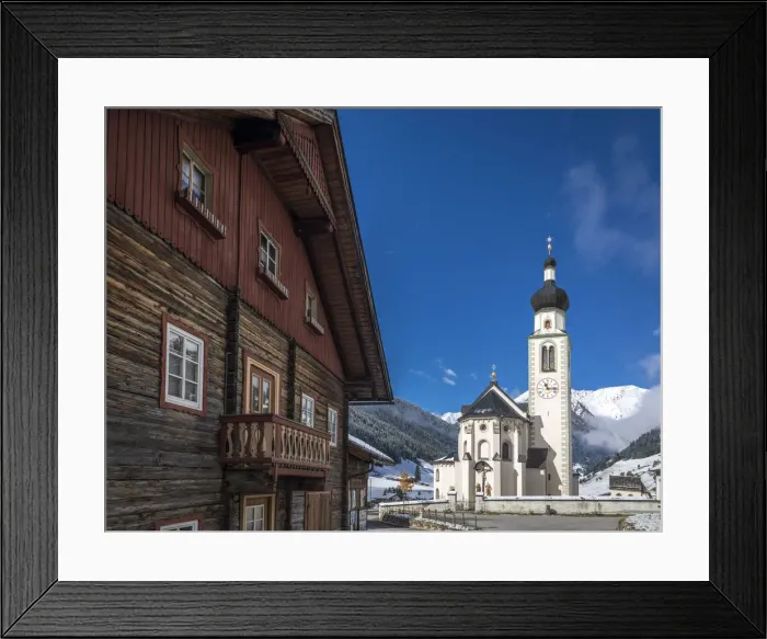 Framed Print : Parish church St. Martin in Innervillgraten, Villgraten valley, East Tyrol, Austria Framed Print : Parish church St. Martin in Innervillgraten, Villgraten valley, East Tyrol, Austria