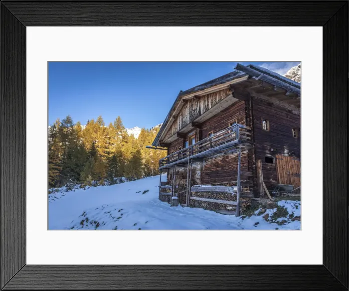 Framed Print : Old mountain hut on the Alp Oberstalleralm, Innervillgraten, Villgraten valley Framed Print : Old mountain hut on the Alp Oberstalleralm, Innervillgraten, Villgraten valley