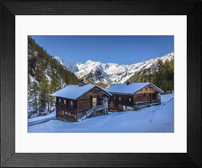 Framed Print : Old mountain huts on the Alp Oberstalleralm, Innervillgraten, Villgraten valley Framed Print : Old mountain huts on the Alp Oberstalleralm, Innervillgraten, Villgraten valley