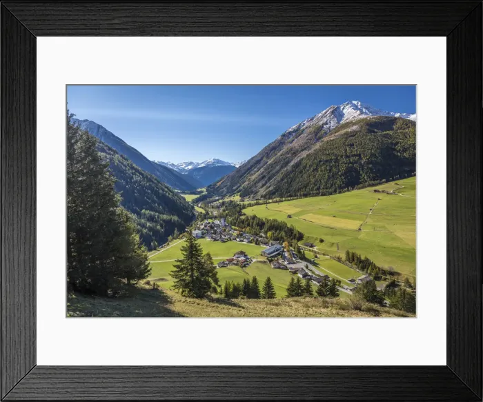 Framed Print : Kals am Grossglockner with Rotelkogel (2, 762 m), East Tyrol, Austria Framed Print : Kals am Grossglockner with Rotelkogel (2, 762 m), East Tyrol, Austria