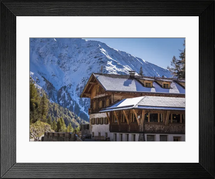 Framed Print : Mountain inn Lucknerhaus (1, 920 m) in the Koednitztal, Kals am Grossglockner, East Tyrol, Austria Framed Print : Mountain inn Lucknerhaus (1, 920 m) in the Koednitztal, Kals am Grossglockner, East Tyrol, Austria