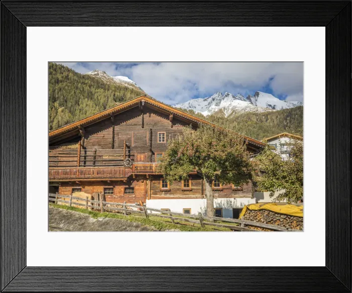 Framed Print : Historical farm in Obermauern, Virgen valley, East Tyrol, Austria Framed Print : Historical farm in Obermauern, Virgen valley, East Tyrol, Austria