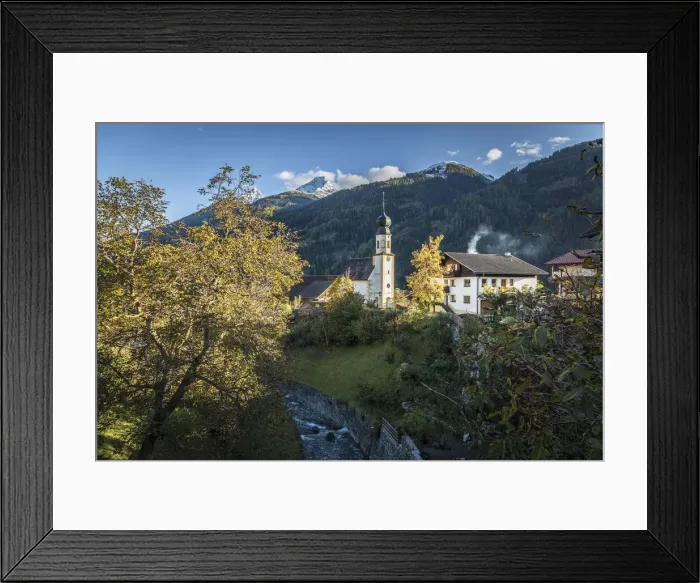 Framed Print : Mitteldorf in the Virgen valley with the Chapel of Saint Magdalena, East Tyrol, Austria Framed Print : Mitteldorf in the Virgen valley with the Chapel of Saint Magdalena, East Tyrol, Austria