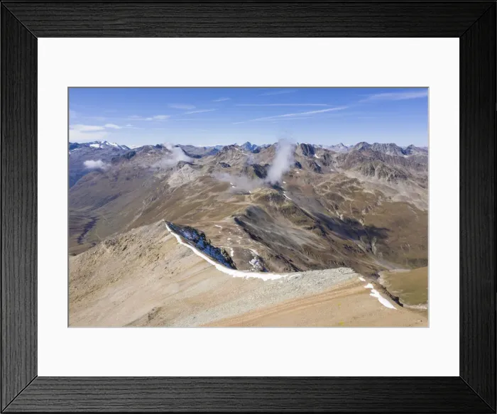 Framed Print : Panoramic view on the top of monte breva, Livigno, Sondrio Province, Valtellina, Lombardy Framed Print : Panoramic view on the top of monte breva, Livigno, Sondrio Province, Valtellina, Lombardy
