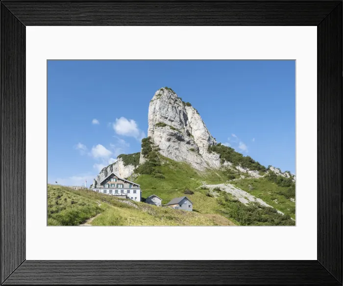 Framed Print : The hut of Saxer Lucke, Appenzell Canton, Alpstein Range, Switzerland