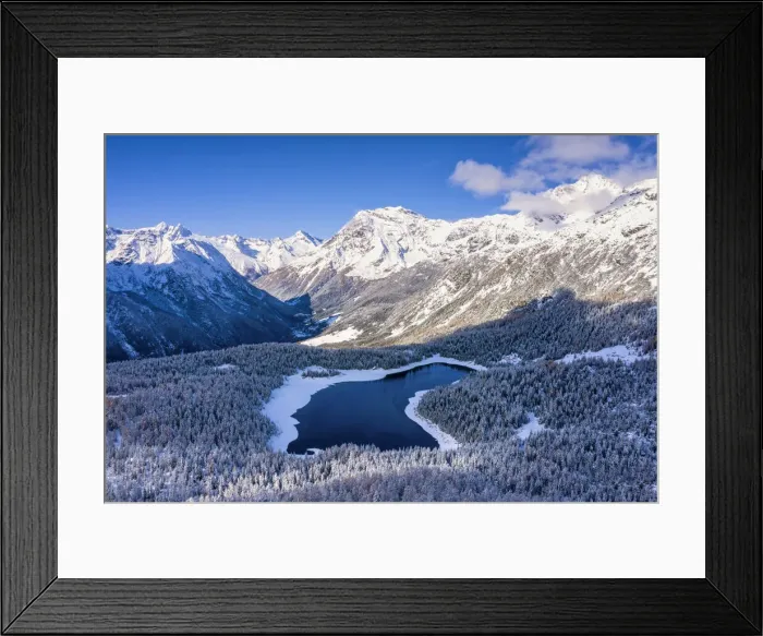 Framed Print : Pal√π lake after the first snow, Valtellina, Sondrio Province, Lombardy, Italy Framed Print : Pal√π lake after the first snow, Valtellina, Sondrio Province, Lombardy, Italy