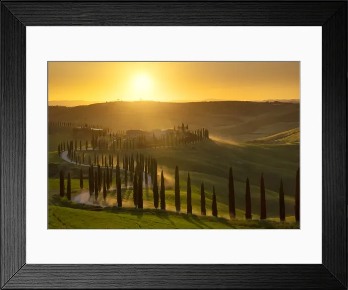 Framed Print : Baccoleno at sunset, municipality of Asciano, Siena province, Tuscany district, Italy Framed Print : Baccoleno at sunset, municipality of Asciano, Siena province, Tuscany district, Italy