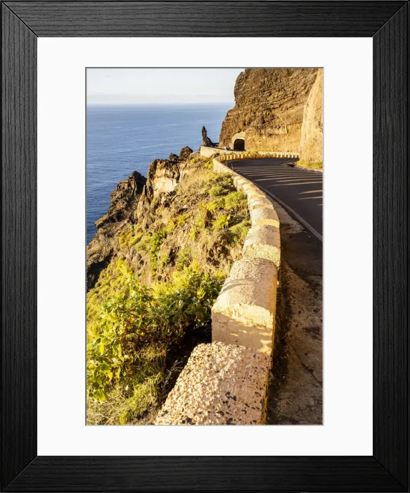 Framed Print : Spain, Canary Islands, Tenerife, Buenavista del Norte, the road to Punta del Fraile viewpoint