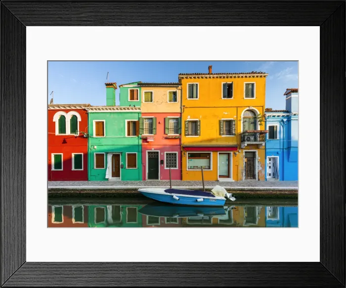 Framed Print : Italy, Veneto, Venice, Burano island, the colorful houses in Burano Framed Print : Italy, Veneto, Venice, Burano island, the colorful houses in Burano